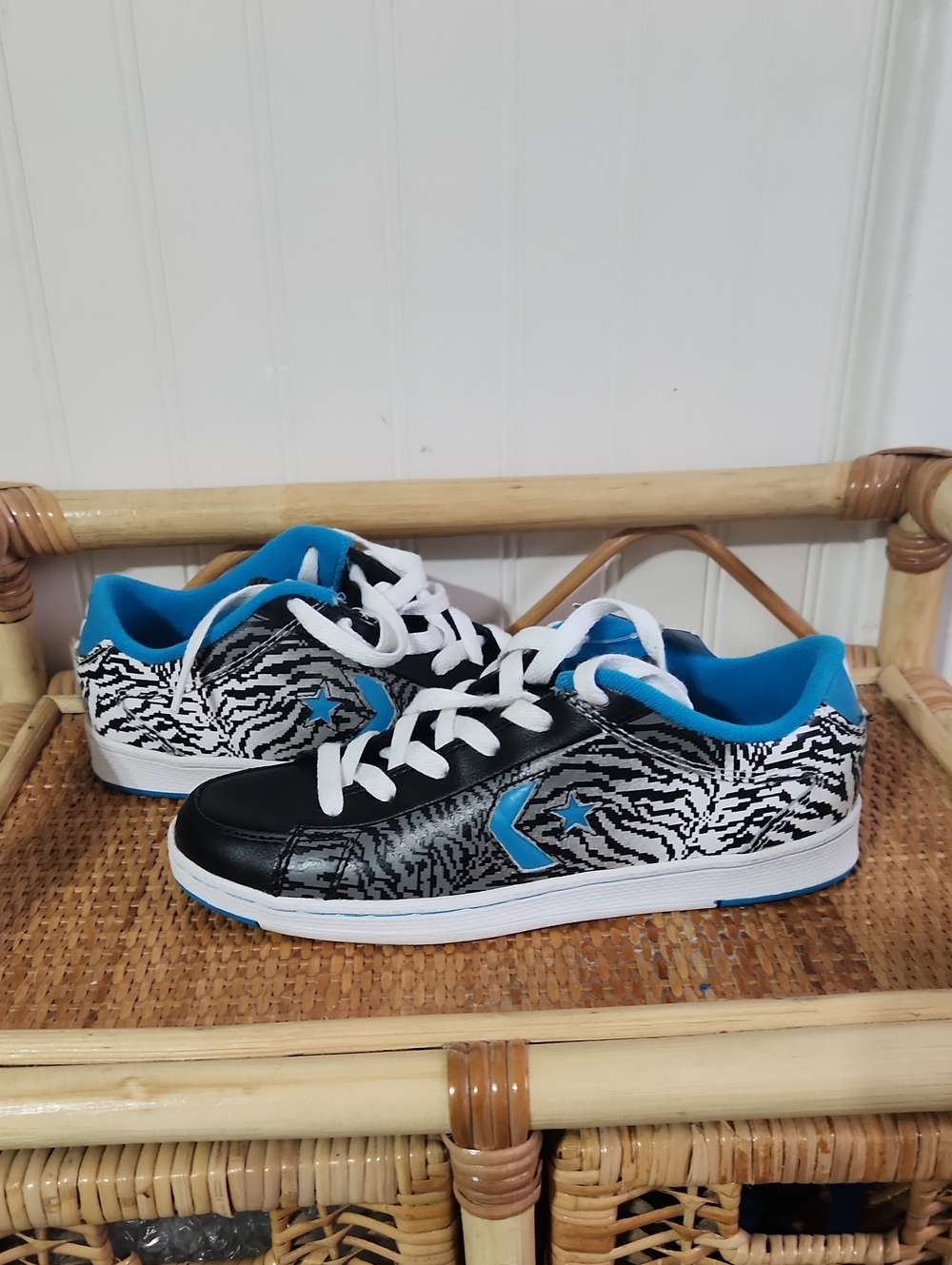 NEW Converse Leather Zebra Print